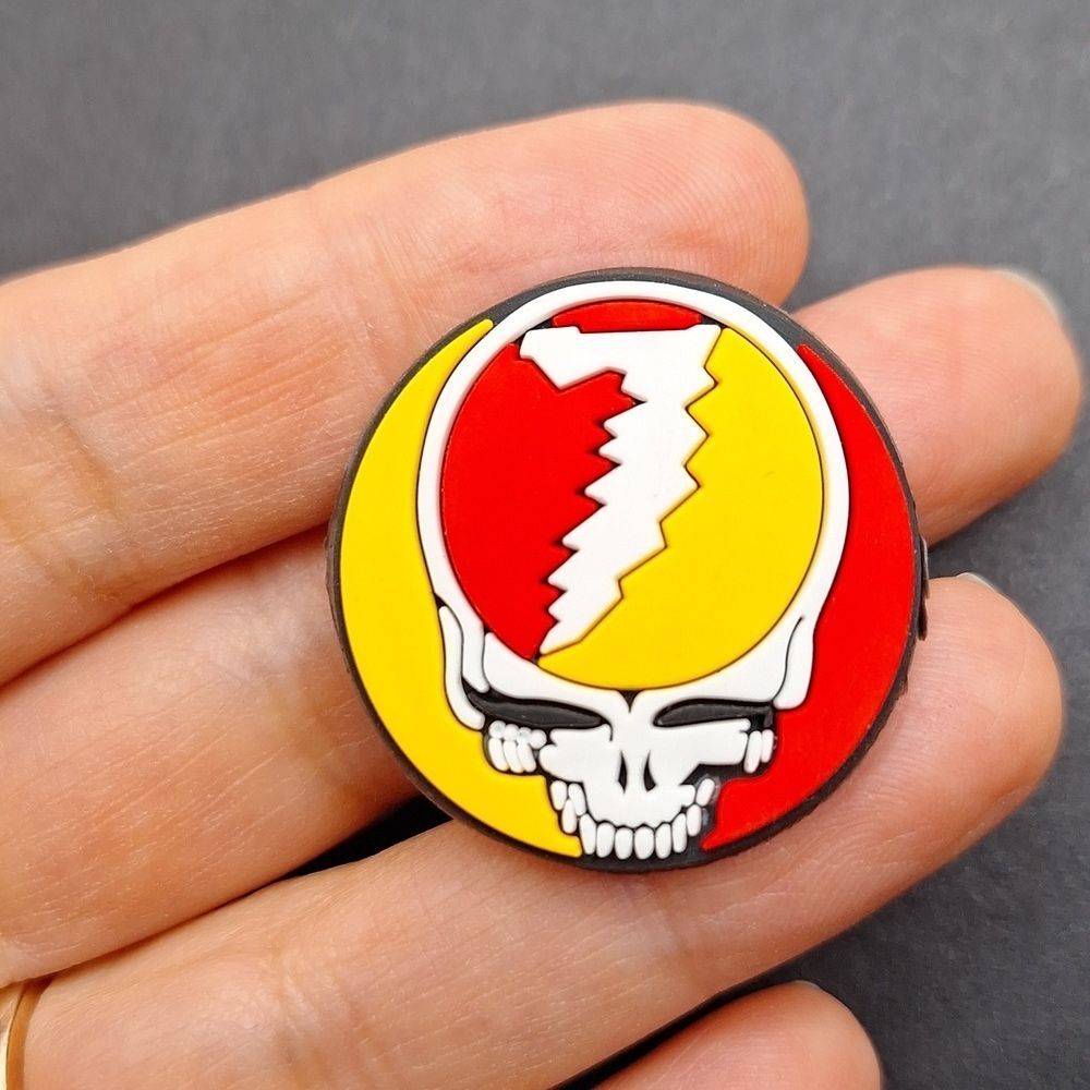 grateful dead skull shoe charm croc pin clog accessory